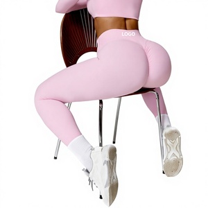 High Quality Custom Women's Gingham Pattern Yoga Scrunch Butt Gym Running <b>Pants</b> High Waist Hip Lifting Breathable Quick Dry - Product Image 1