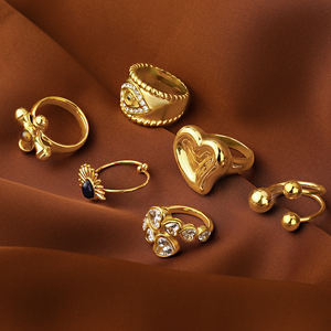 Toposh Trendy Acier Inoxydable Naturel Shell Fan Anneau pour les Femmes Personnalisé Or Polyvalent Doigt Bijoux - Product Image 6