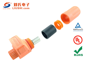 Liushi 고전압 볼트 배터리 저장 시스템 200A 2P 적색 구리 단자 커넥터 나일론 어댑터 바인딩 - Product Image 2