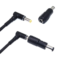 Kit d'alimentation FJGEAR 10 en 1 100W PD Type C vers DC, câble tressé de 2 m, connecteurs DC remplaçables pour divers alimentations d'ordinateurs portables