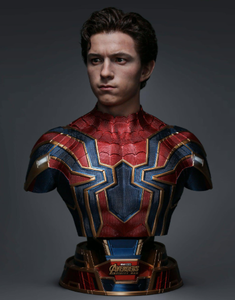 Personajes de silicona realistas de superhéroes, busto de Spider-Man de tamaño real, muy vendidos, para decoración de centros comerciales. - Product Image 1