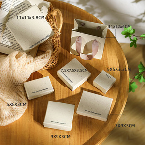 Manufacturer Customized Logo Eco-friendly Cardboard Jewelry Set Box Lids and Bases Boxes for Necklace <b>Ring</b> Pendant with Handbag - Product Image 1