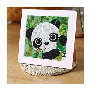 Peinture au diamant de <span class=keywords><strong>panda</strong></span>/abeille/lapin mignon-Kit de bricolage pour enfants avec autocollants et outils (non toxique, parfait pour les débutants) - Product Image 3