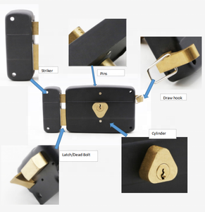 Cilindro a Serratura Moderno per Porta, Serratura Antifurto Durevole a Cilindro Singolo, Serratura per Porta <span class=keywords><strong>di</strong></span> Casa, Hotel, Cancello Esterno - Product Image 6