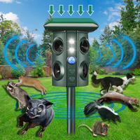 SAIJZEK Portable ultrasons Animal répulsif solaire pour taupe souris serpent rongeur oiseau antiparasitaire pelouses extérieures ABS vente en gros