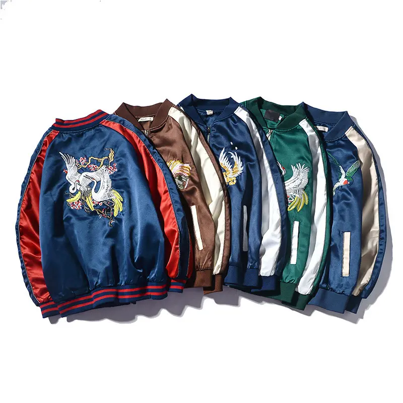 OEM wholesale fashion coat baseball uniform custom chamarra Embroidered Bomber jacket for man