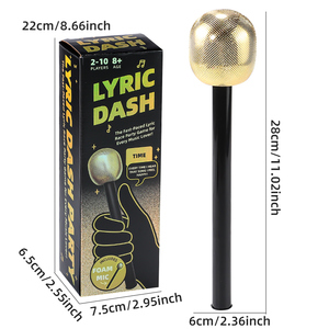 Hot Sale Music <strong>Lyric</strong> Guessing Party Board Game Set Portable Party Board Game with Foam Microphone &amp; Sticker <strong>Sheet</strong> for Kids Adult - Product Image 6