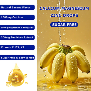 Gouttes liquides à la saveur de banane avec vitamine D3, K2, algues marines et calcium pour améliorer la densité et la force osseuses, soutient la fonction immunitaire - Product Image 6