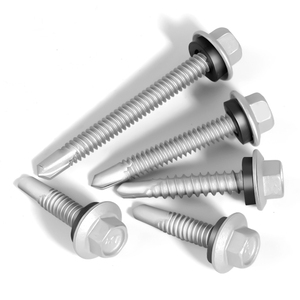 Tornillos Autoperforantes de Acero Galvanizado con Rosca Métrica Gruesa, Cabeza Plana, Tipo Cola de Golondrina, para Techos, con Arandela Compuesta - Product Image 5