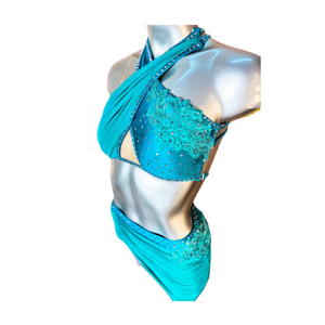 Leona Lyrical Adults Ballet <b>Performance</b> <b>Wear</b> features a luxurious navy nylon spandex blend, ensuring flawless flexibility - Product Image 1