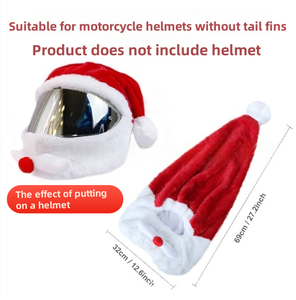 Noël dessin animé <span class=keywords><strong>moto</strong></span> motard en peluche <span class=keywords><strong>casque</strong></span> complet couvre-chef nouveau personnalisé équitation chaud chapeau de père noël en stock - Product Image 3