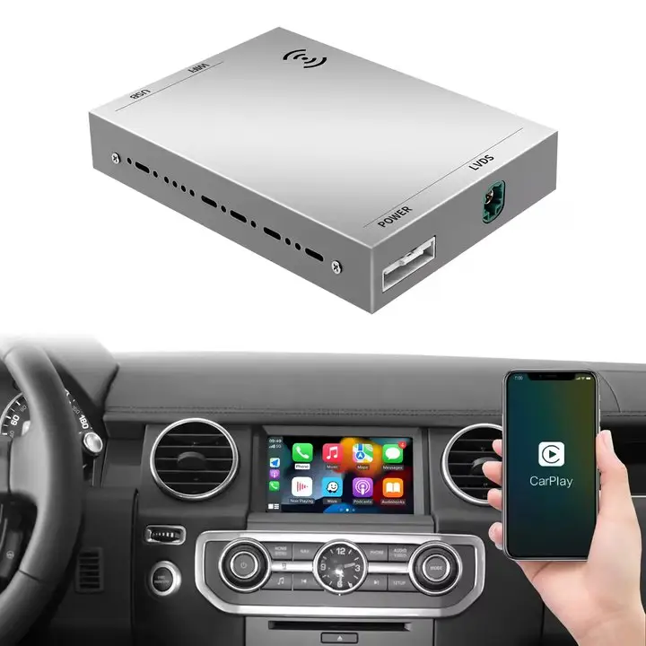 Không dây Android tự động cho Land Rover freelander2 LR2 xe chơi bộ giải mã headunit Cắm và chơi đài phát thanh Carplay