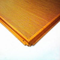 Placas de Techo de Aluminio Perforado de Madera de 0.7mm para Decoración de Vestíbulos
