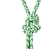 Corde de Prusik en polyester vert et blanc de 8 mm pour escalade en extérieur, spéléologie, abeuvlement, travaux en hauteur et antichute