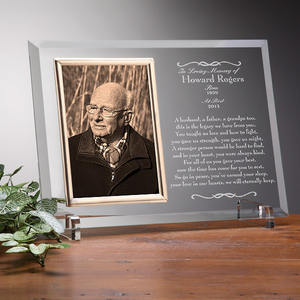 Marco de foto de recuerdo de cristal, recuerdo amoroso para regalos muertos - Product Image 2