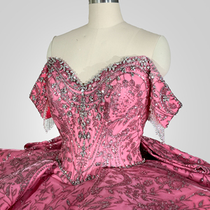 Vestido de Fiesta Largo Rosa Xy002 para Quinceañera, Sweet 16, XV - Product Image 4