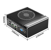 Mini PC industriel refroidi par ventilateur CANGHAN, ordinateur embarqué basse consommation avec double LAN et double ports COM pour l'automatisation à la périphérie