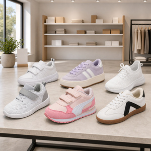 Nouvelles chaussures de sport unisexes en mesh avec empeigne respirante en tricot, semelle extérieure en caoutchouc, baskets décontractées toutes saisons pour enfants - Product Image 1