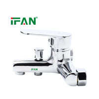 Robinet de bain-mouche IFAN en laiton chromé poli, monocommande, eau chaude et froide, pour salle de bain, vente en gros