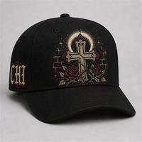 Casquette de baseball personnalisée style Old English, 5 panneaux, visière incurvée, style Dad Hat, streetwear urbain West Coast, vente en gros, faible MOQ
