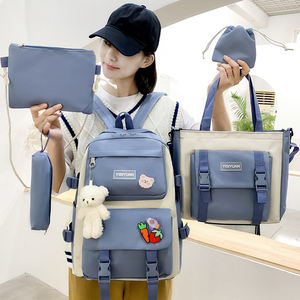 Tas Sekolah Anak Perempuan, Ransel untuk Anak Perempuan, Tas Siswa, Tas Sekolah Kasual Kanvas Baru - Product Image 4