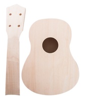 Wholesale Wood Color DIY Ukulele Unfinished Music Toy Kids Mini Ukulele Guitar Toy Educational Musical Instrument Children's Toy