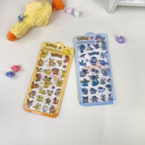 Autocollants 3D Pokémon en relief pour la décoration de carnets d'enfants, autocollants mignons en cristal pour coques de téléphone - Product Image 3