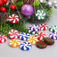 Cadeaux de Noël : Sucettes tourbillon, bonbons à la menthe, décorations colorées en forme d'éventail, ornements suspendus pour sapin de Noël et fêtes de fin d'année