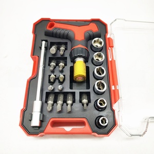 Juego de Herramientas Manuales de 18 Piezas, Destornillador, Brocas, Juego de Herramientas Duraderas para Reparación de Bicicletas y Hogar, con Caja Transparente para Bricolaje - Product Image 1