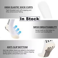 Chaussettes de sport pour hommes à compression, hauteur genou, en stock, mode, adhérence athlétique, antidérapantes, chaussettes de football sportives
