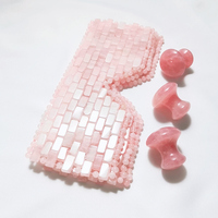 DIY Gems Natural Sleep Anti Aging Facial Rose Quartz Stone Jade Eye Mask