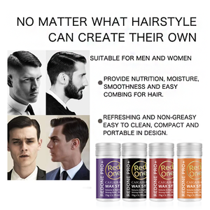 Bâton de cire capillaire Styling Anti Frizz Longue durée Imperméable 75g Aluminium Tube Push up Contrôle des bords Bâton de cire à usage domestique <span class=keywords><strong>pour</strong></span> perruques - Product Image 2