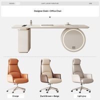 Bureau moderne minimaliste en bois couleur crème de luxe pour la maison, le bureau, le salon de beauté - Bureau d'étude et de consultation commercial pour ordinateur
