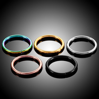 Anneau articulé clicker en acier inoxydable 316L pour piercing de nez, septum, lèvre, hélix, tragus, bijoux de corps tendance