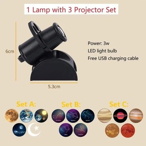 Lámpara de Proyección Lunar USB, Proyector de Planetas, Luz Nocturna LED Reemplazable, Lámparas de Pared con Atmósfera de Constelaciones y Fondo de la Tierra - Product Image 6