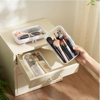 Étui rigide transparent en plastique moderne avec fermeture éclair, étanche, pour crayons, pochette de voyage, organisateur de cosmétiques, 4 pièces