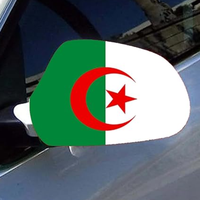 Funda para Espejo Retrovisor de Coche con Diseño Personalizado de la Bandera de Haití para Fanáticos del Fútbol, Impresión Digital, Poliéster Ecológico