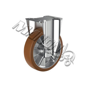 Roue pivotante pour chariot élévateur électrique Meforl, roulement à billes en polyuréthane à bande de roulement ferme, type à trou de boulon, sans frein, résistante à l'usure, support OEM - Product Image 1