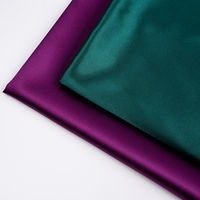 Tissu satiné mat en polyester 100 %, doux, imperméable, en soie textile, avec doublure en satin et dos en crêpe, prix réduit