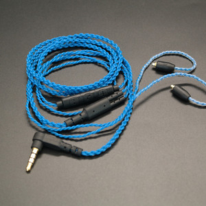 Replacement Audio <b>Cable</b> For Shure Se846 315 425 535 Ue900 Three Button Nylon Tpe Wire With <b>Mic</b> And Volume Control - Product Image 3