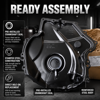 Couvercle inférieur de la chaîne de distribution et boîtier d'étanchéité avant du vilebrequin 06K109211AA 06K109210 Compatible VW Audi EA888 Gen3 1.8T 2.0T