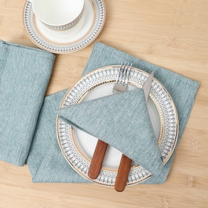 Tùy Chỉnh Cotton Linen Khăn Ăn Thân Thiện Với Môi Ưa Thích Bàn Đám Cưới Vải Lớp Phủ Bán Buôn Handmade Có Thể Giặt Bữa Ăn Tối Trang Trí Nội Thất Khăn Ăn - Product Image 5