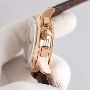 Reloj Mecánico Cronógrafo para Hombre, Caja en Oro Rosa, Esfera Blanca, Correa de Cuero de Diseño de Lujo, Resistente al Agua, Novedad 2026, Gran Venta - Product Image 5