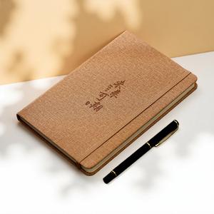 Stationery Supplies Lined Customizable Logo Emboss Fabric Strap Hardcover Agenda Planner Student A5 80 Sheets Creative <b>Notebook</b> - Product Image 5