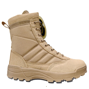Bottes de travail tactiques pour hommes en gros, fermeture éclair, lacets, cuir, semelle en caoutchouc, résistantes à l'usure, antidérapantes pour la moto et la randonnée - Product Image 2