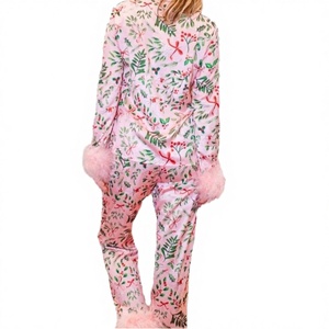 Loveda Wholesale Women Parent-child Wear Winter Thermal Breathable Quick Dry Soft <b>Printed</b> Casual Suit Pajamas Home <b>Clothes</b> Set - Product Image 3