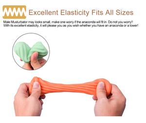Masturbateur masculin portable de poche en TPE souple 100% imperméable certifié CE avec fonction de massage vaginal - Product Image 2
