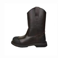 Sepatu Keselamatan Kerja Pabrik Fungsional dengan Pelindung Baja di Ujung & Sol Tengah, Anti-selip, Kulit Goodyear Welt, Sepatu Tinggi, Alas Kaki Kerja untuk Pertambangan dan Perminyakanan