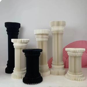 F3 haute qualité nouveaux accessoires de mariage plié cylindrique Dessert Table papier colonne romaine <span class=keywords><strong>route</strong></span> plomb ornements fête d'anniversaire mise <span class=keywords><strong>en</strong></span> page - Product Image 6