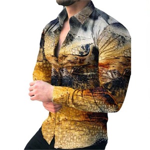 Áo sơ mi nam chất lượng cao in 3D tay dài, kiểu dáng mới, chất liệu polyester thoáng khí - Product Image 2